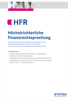 Abbildung: Höchstrichterliche Finanzrechtsprechung (HFR)